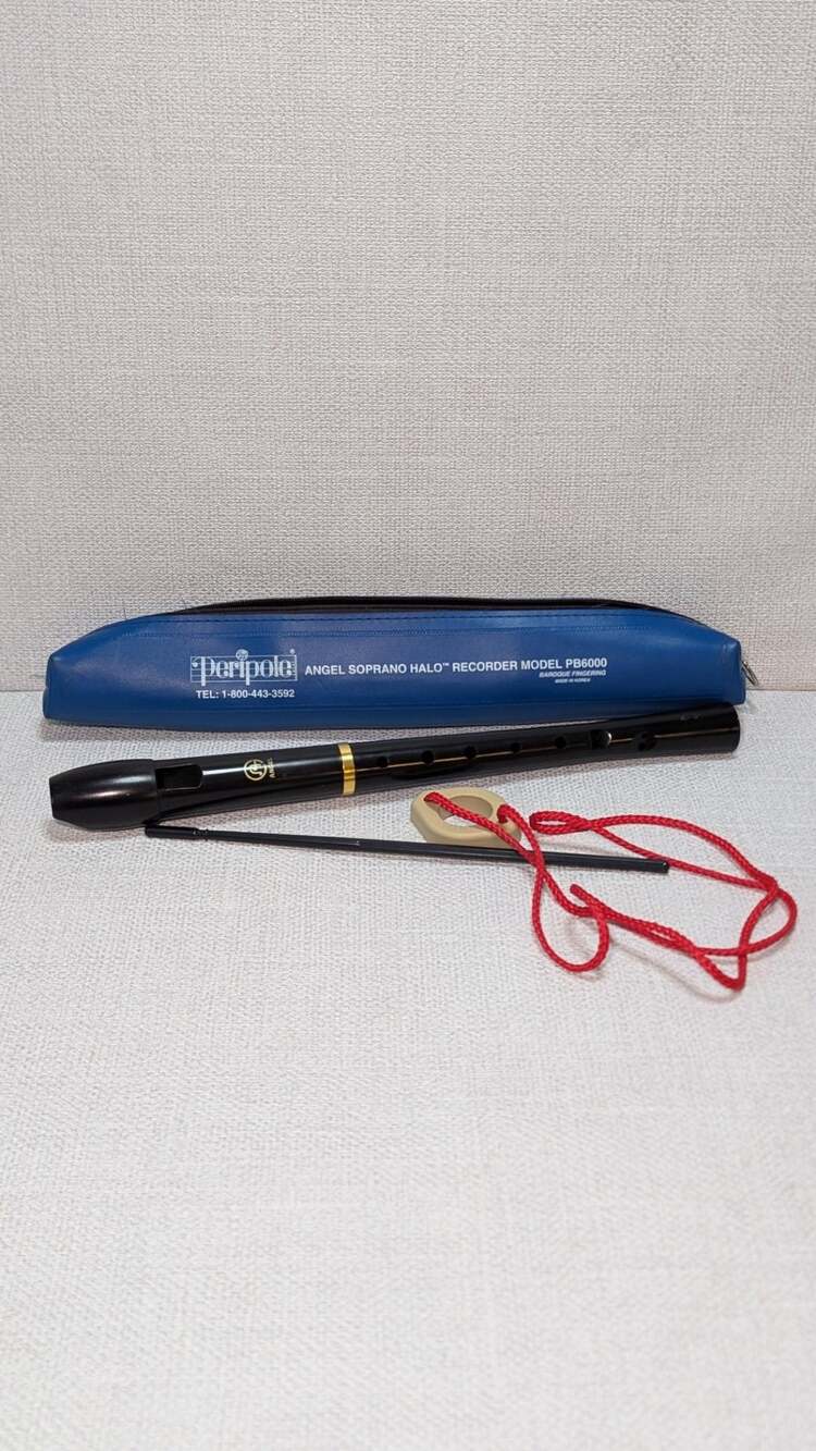 Peripole Angel Soprano Halo Recorder Model PB6000 with Case and Accessories S2B4